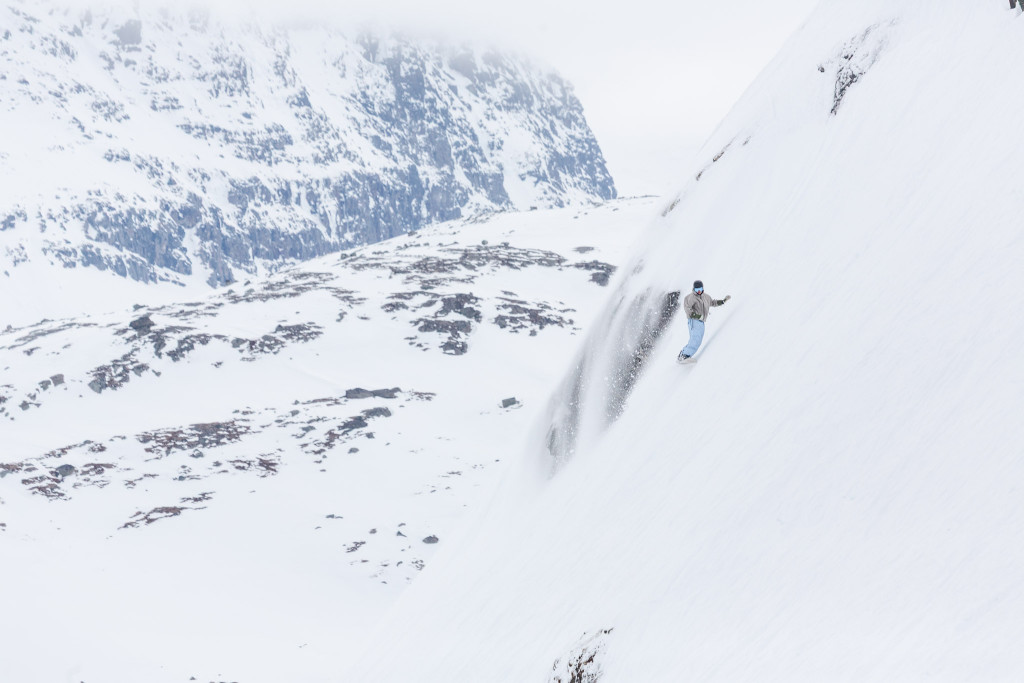 Freerider Iina Kurunsaari riding a steep wall