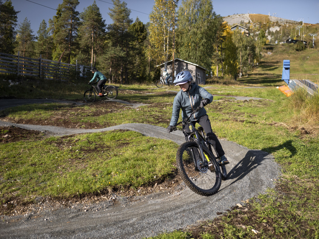 Downhill biking Pyhä Lapland Finland