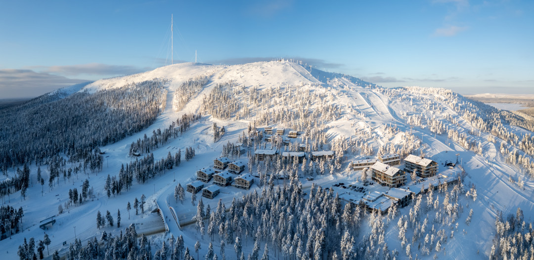 Drone image of Pyhä Ski Resort