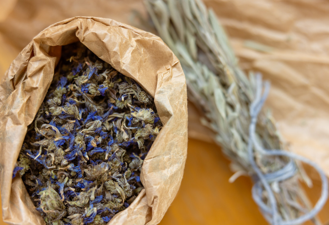 Different plants and herbs are used during the sauna ritual