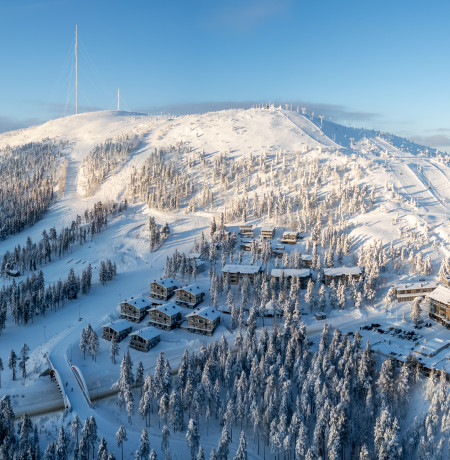 Drone image of Pyhä Ski Resort