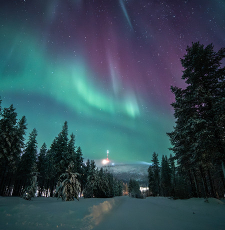 Northern lights at Pyhä 