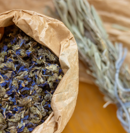 Different plants and herbs are used during the sauna ritual