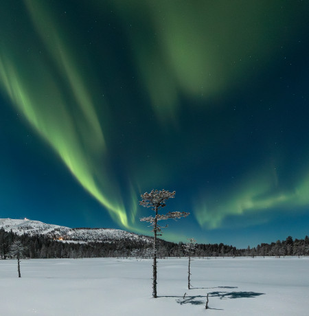 Northern lights in Pyhä Lapland Finland