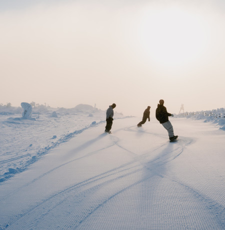 Snowboarders at Pyhä Ski Resort 