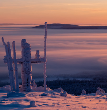Huttu-Ukko art trail in Pyhä Lapland