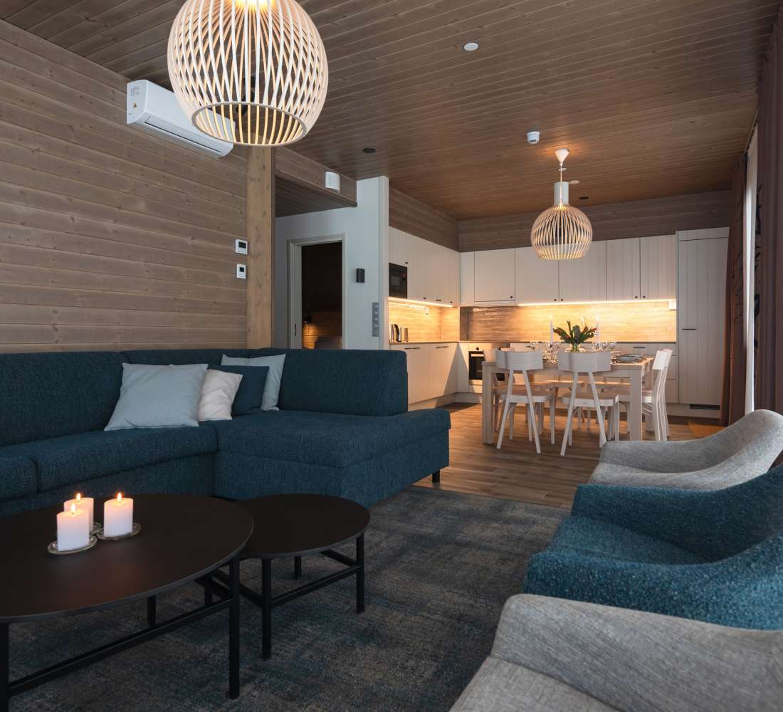 Kultakero Ski-Inn Pore89 olohuone