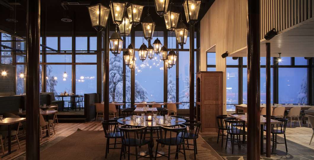 An atmospheric restaurant with stunning views in Pyhä