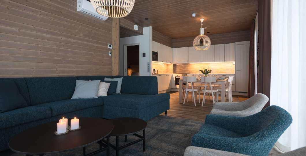 Kultakero Ski-Inn Pore89 olohuone