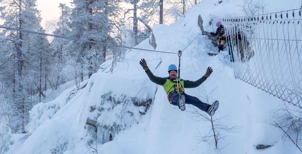 pyhakuru seikkailupuisto talviseikkailu