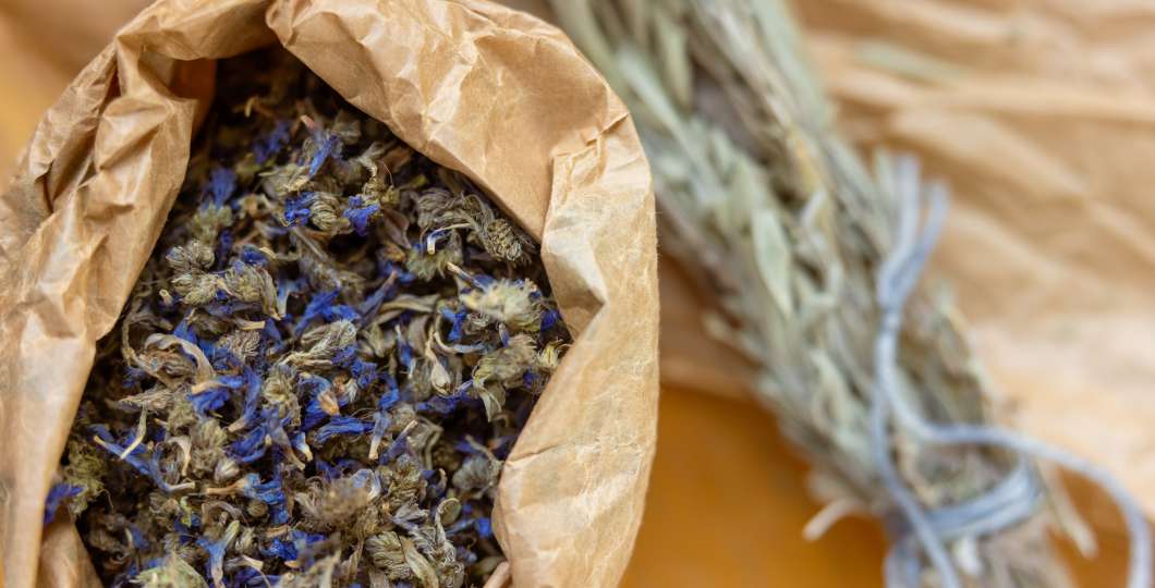 Different plants and herbs are used during the sauna ritual